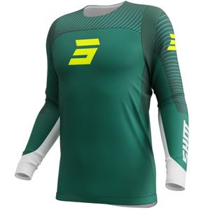 Maglia da motocross Shot Contact GP 26 verde-giallo neon