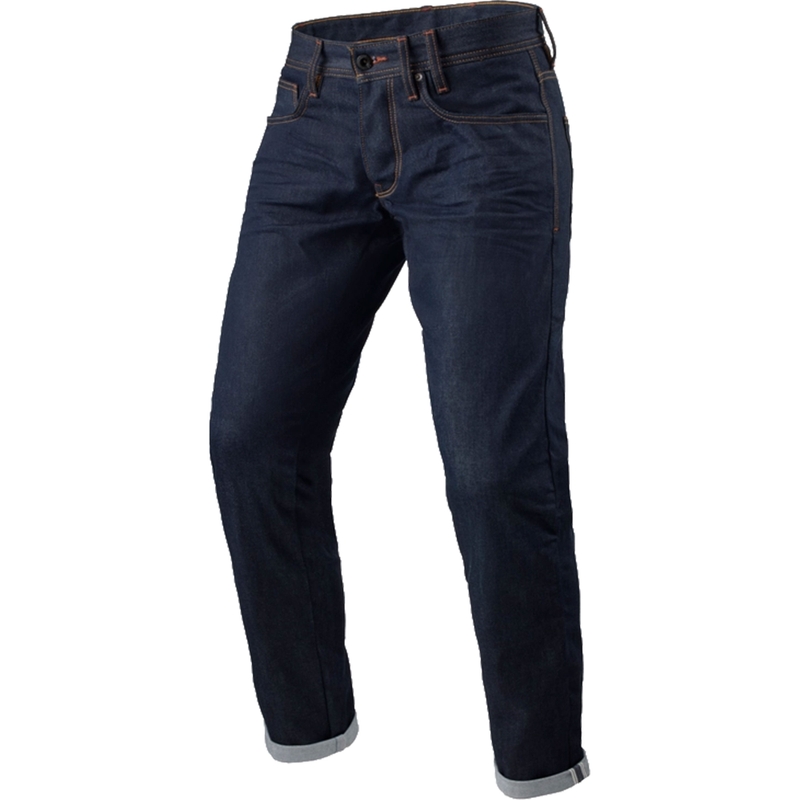 Revit Lewis Selvedge TF Jeans da moto cropped blu scuro