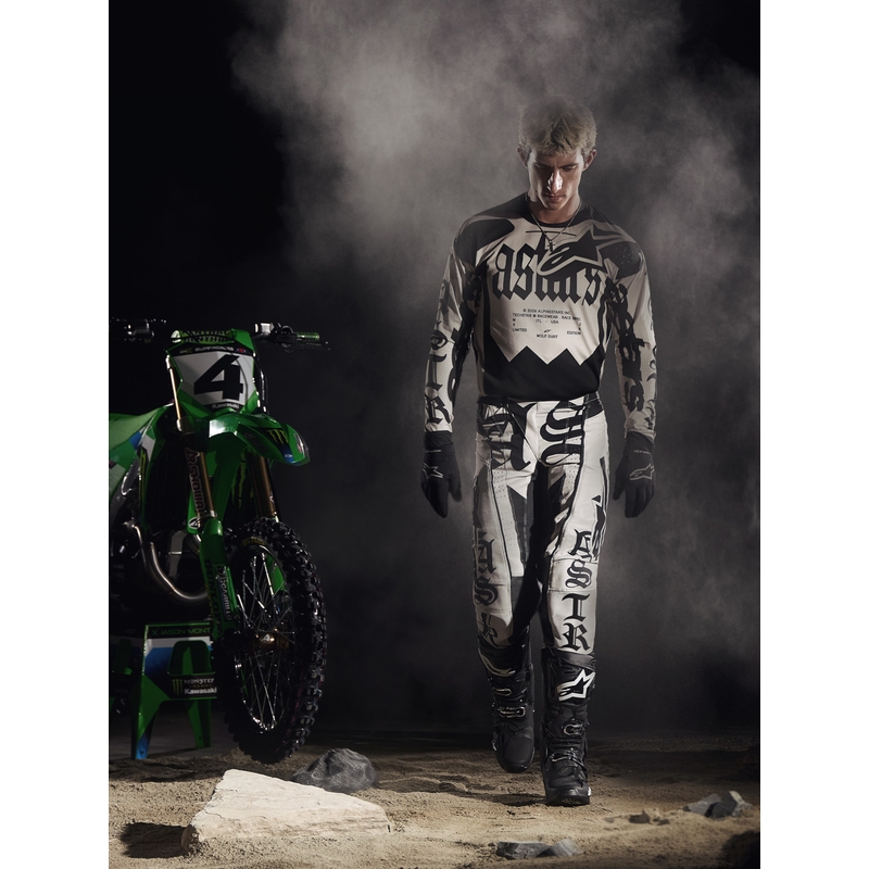 Maglia da motocross Alpinestars Techstar edizione limitata Wolf Dust sabbia-nero