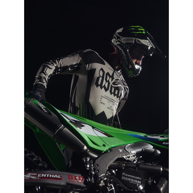 Maglia da motocross Alpinestars Techstar edizione limitata Wolf Dust sabbia-nero