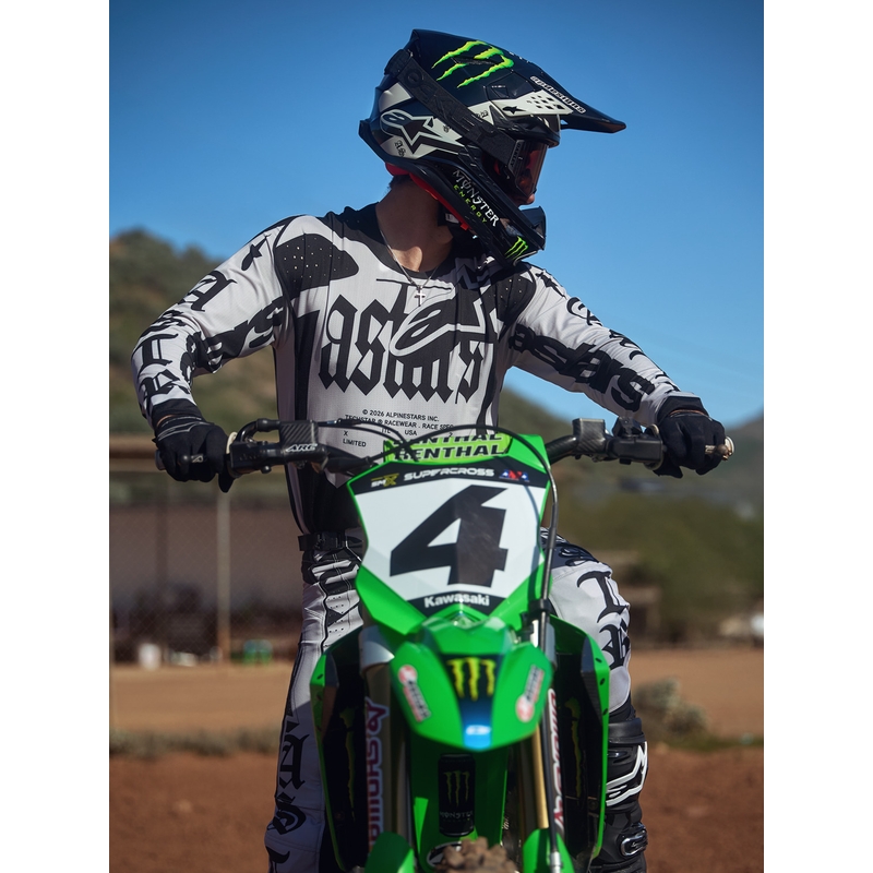 Maglia da motocross Alpinestars Techstar edizione limitata Wolf Dust sabbia-nero