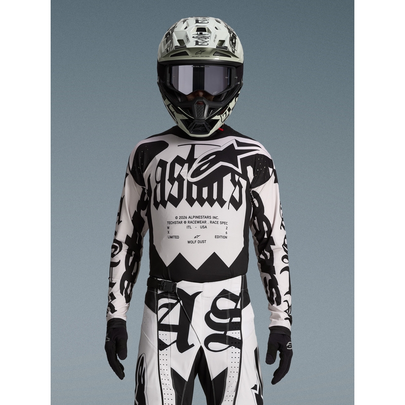 Maglia da motocross Alpinestars Techstar edizione limitata Wolf Dust sabbia-nero
