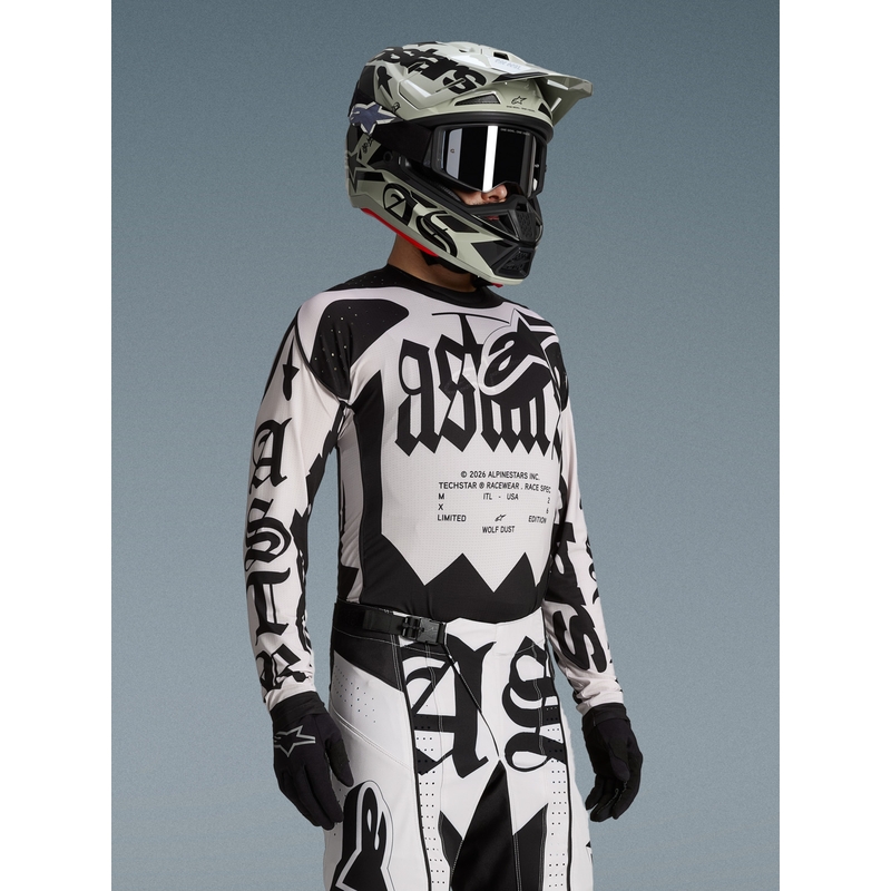 Maglia da motocross Alpinestars Techstar edizione limitata Wolf Dust sabbia-nero