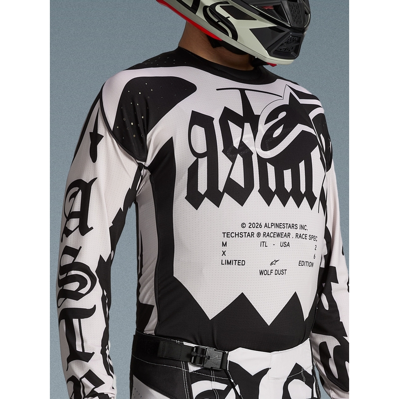 Maglia da motocross Alpinestars Techstar edizione limitata Wolf Dust sabbia-nero