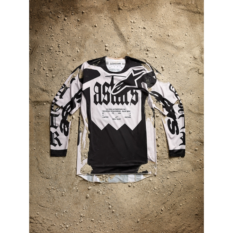 Maglia da motocross Alpinestars Techstar edizione limitata Wolf Dust sabbia-nero