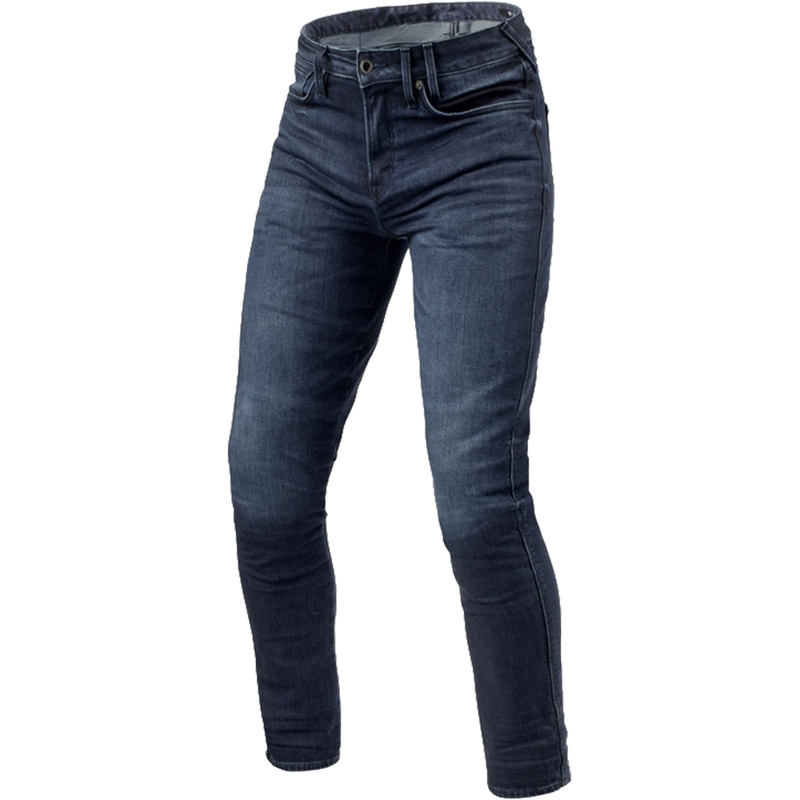 Jeans moto cropped Revit Carlin SK blu scuro