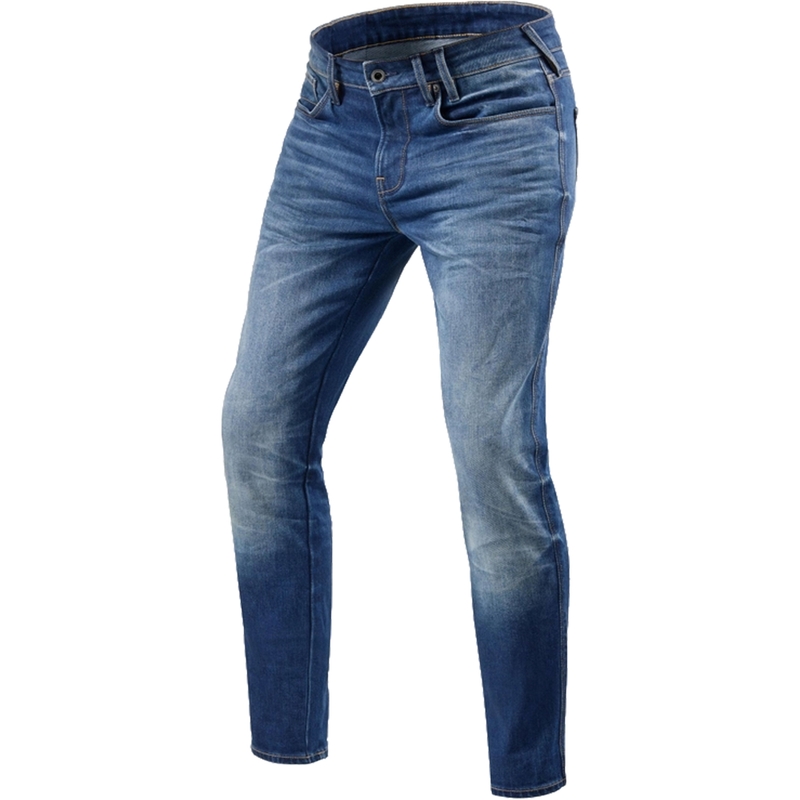 Jeans da moto Revit Carlin SK blu corti
