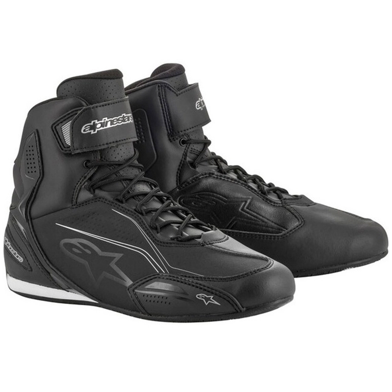 Stivali da moto Alpinestars Stella Faster nero e argento da donna