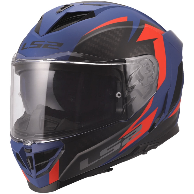 Casco integrale da moto LS2 FF818 Storm III Dynamo blu-rosso