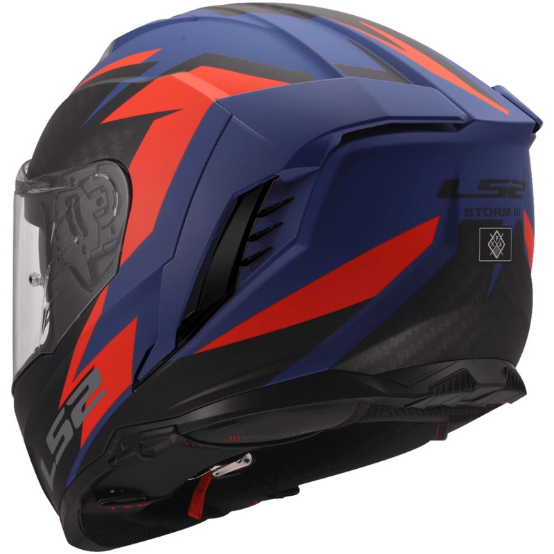 Casco integrale da moto LS2 FF818 Storm III Dynamo blu-rosso