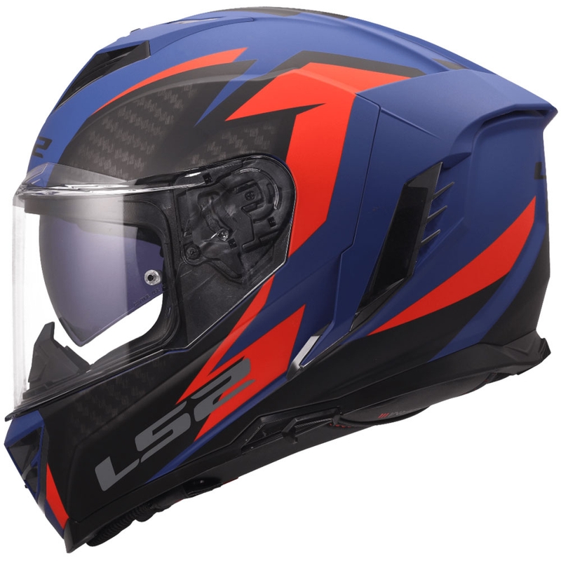 Casco integrale da moto LS2 FF818 Storm III Dynamo blu-rosso