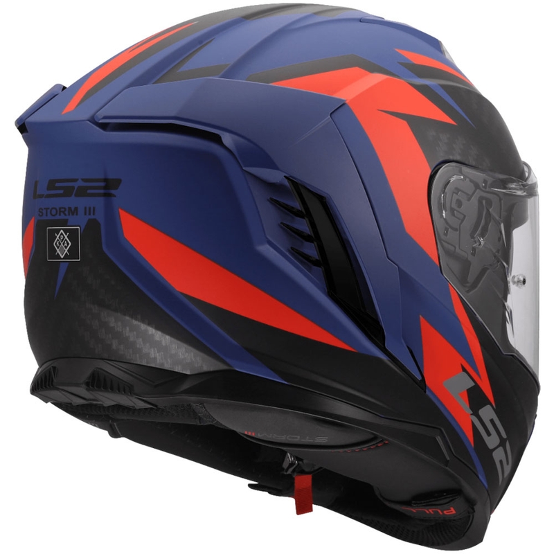 Casco integrale da moto LS2 FF818 Storm III Dynamo blu-rosso