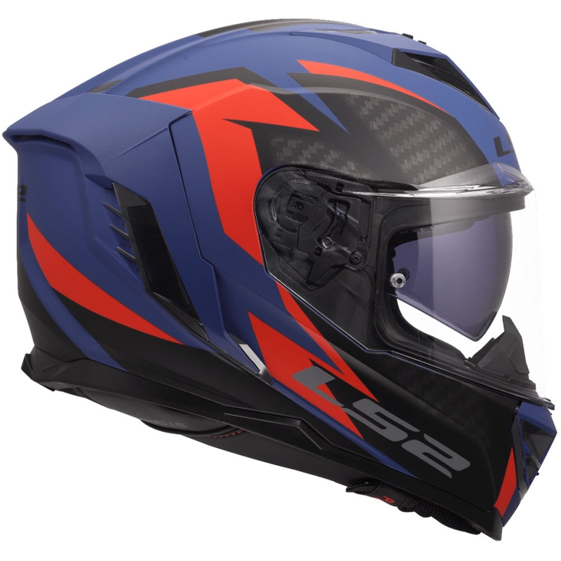 Casco integrale da moto LS2 FF818 Storm III Dynamo blu-rosso