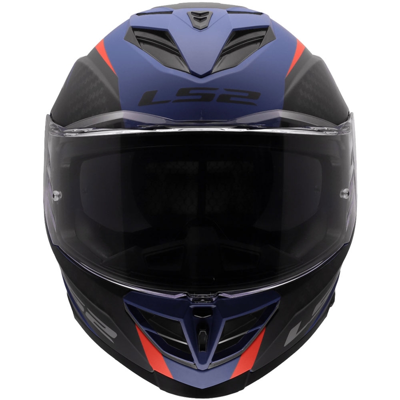 Casco integrale da moto LS2 FF818 Storm III Dynamo blu-rosso