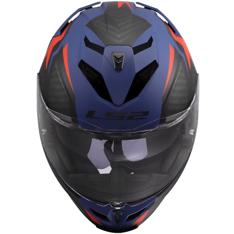 Casco integrale da moto LS2 FF818 Storm III Dynamo blu-rosso