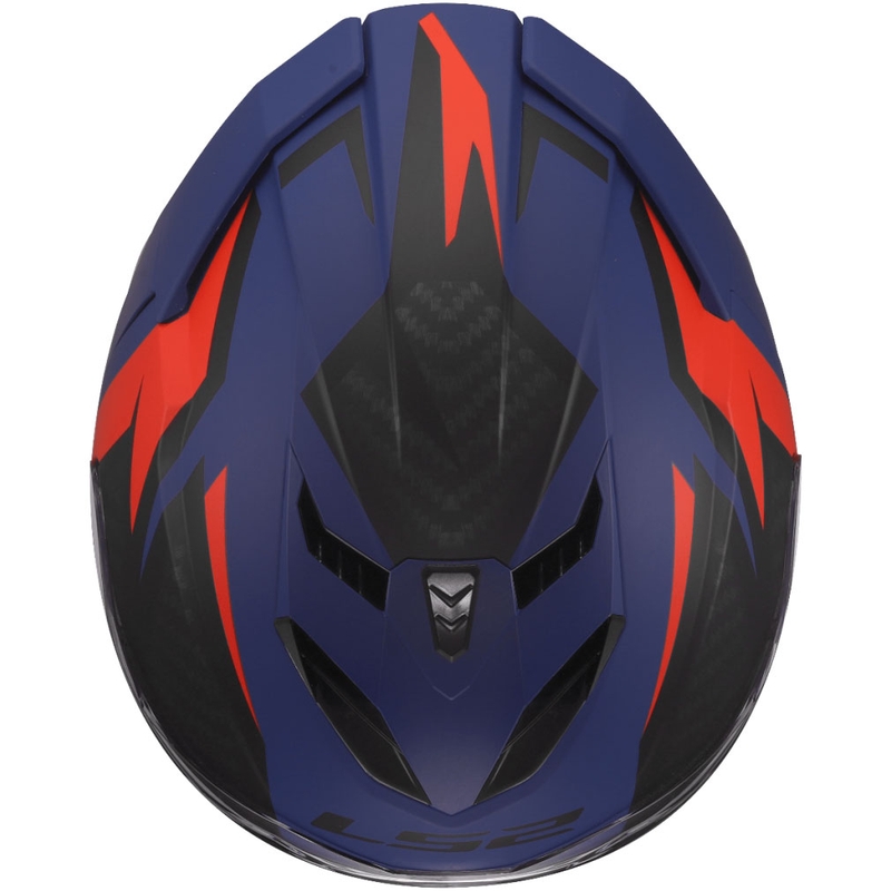 Casco integrale da moto LS2 FF818 Storm III Dynamo blu-rosso