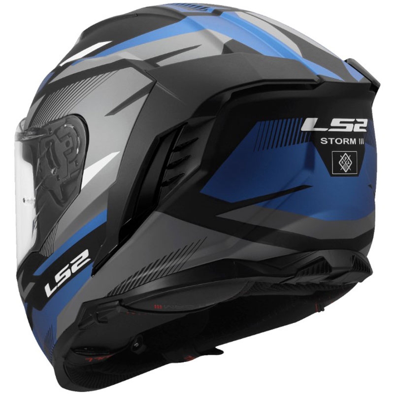 Casco integrale da moto LS2 FF818 Storm III Komai nero-blu