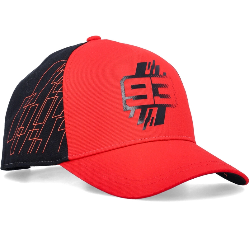 Cappellino da baseball Ducati Marc Marquez 93 e Rectangle Ground nero-rosso