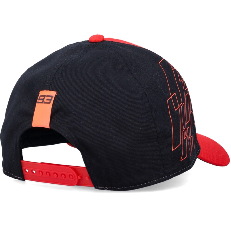 Cappellino da baseball Ducati Marc Marquez 93 e Rectangle Ground nero-rosso