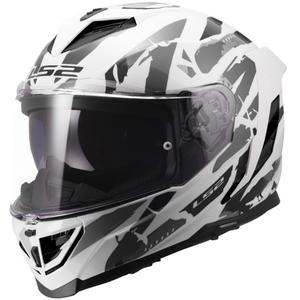 Casco integrale da moto LS2 FF818 Storm III Kaos bianco-grigio