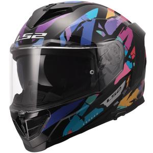 Casco integrale da moto LS2 FF818 Storm III Kaos Nero-Viola-Blu