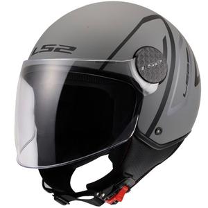 Casco moto jet LS2 OF558 Sphere Lux II Minimum nero-grigio
