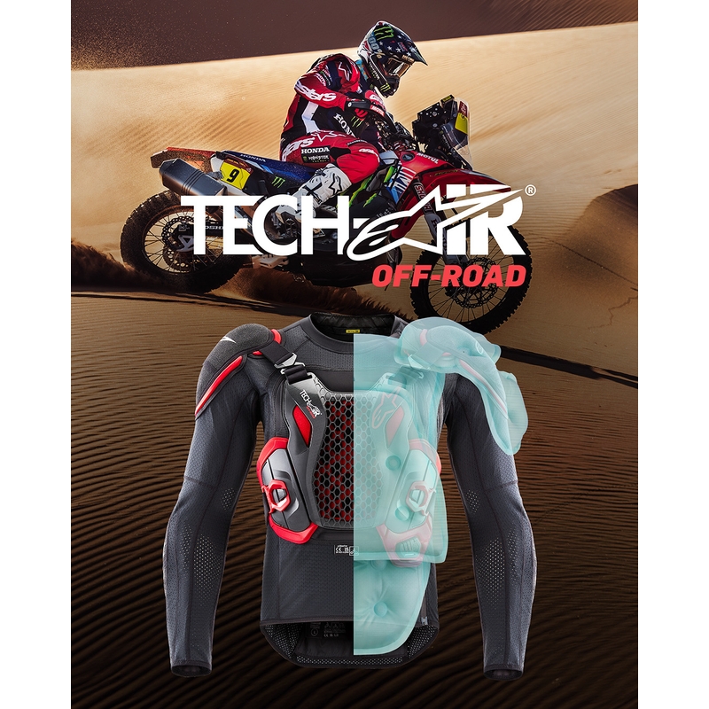 Gilet airbag per moto Alpinestars TECH-AIR®OFF-ROAD system nero-rosso
