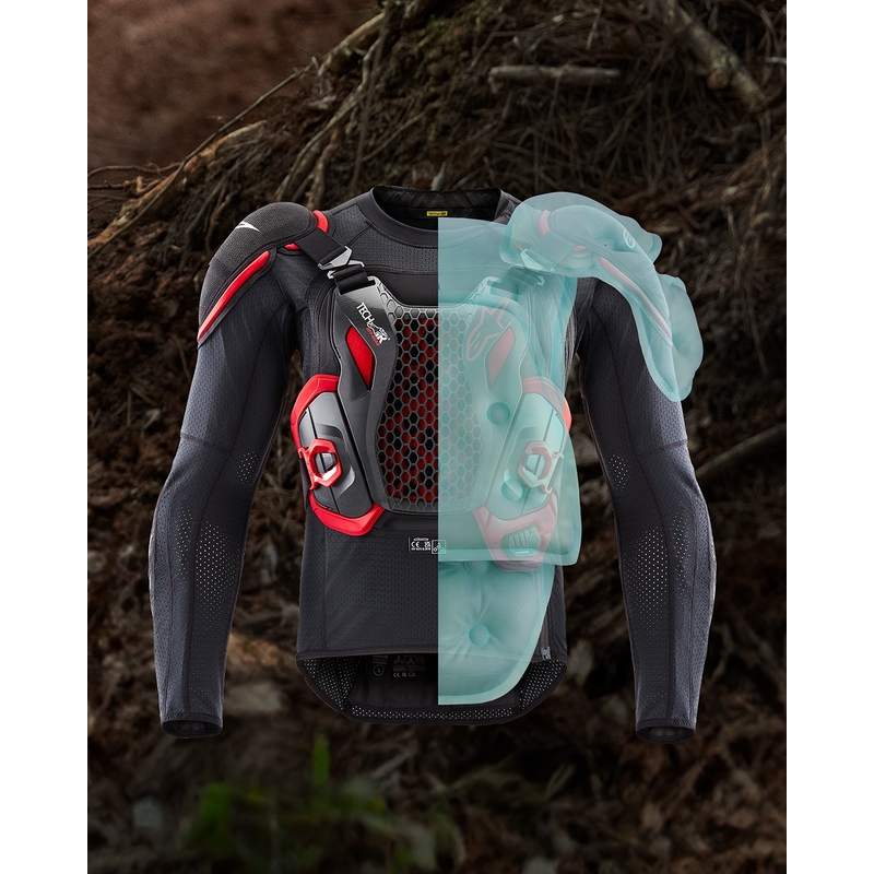 Gilet airbag per moto Alpinestars TECH-AIR®OFF-ROAD system nero-rosso
