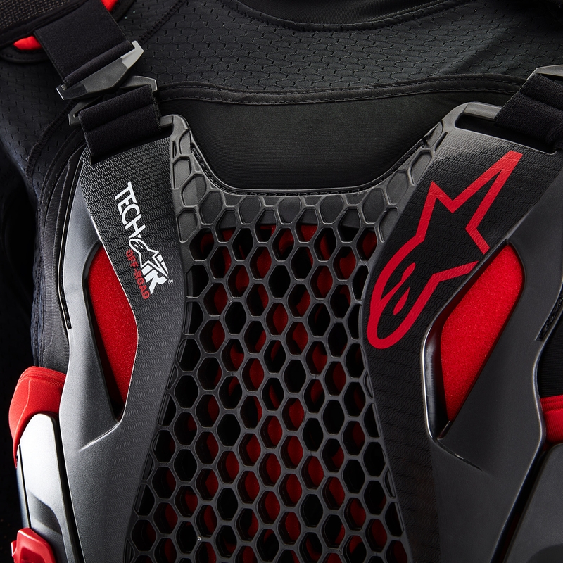 Gilet airbag per moto Alpinestars TECH-AIR®OFF-ROAD system nero-rosso