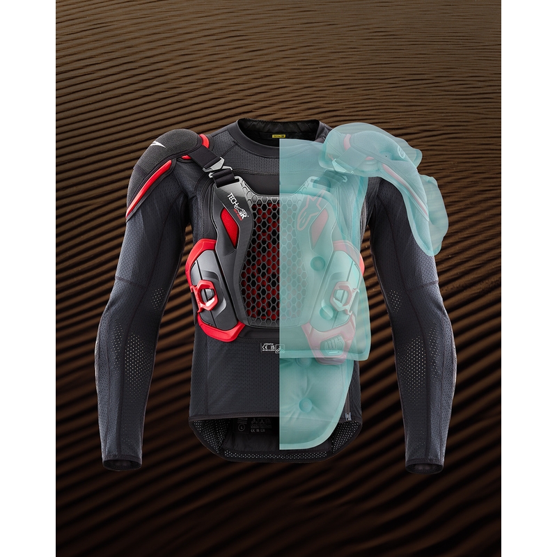 Gilet airbag per moto Alpinestars TECH-AIR®OFF-ROAD system nero-rosso
