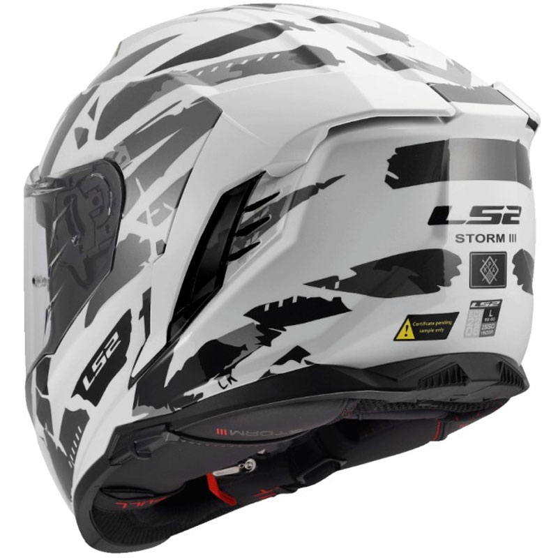Casco integrale da moto LS2 FF818 Storm III Kaos bianco-grigio
