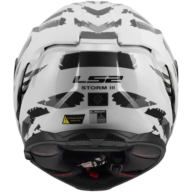 Casco integrale da moto LS2 FF818 Storm III Kaos bianco-grigio