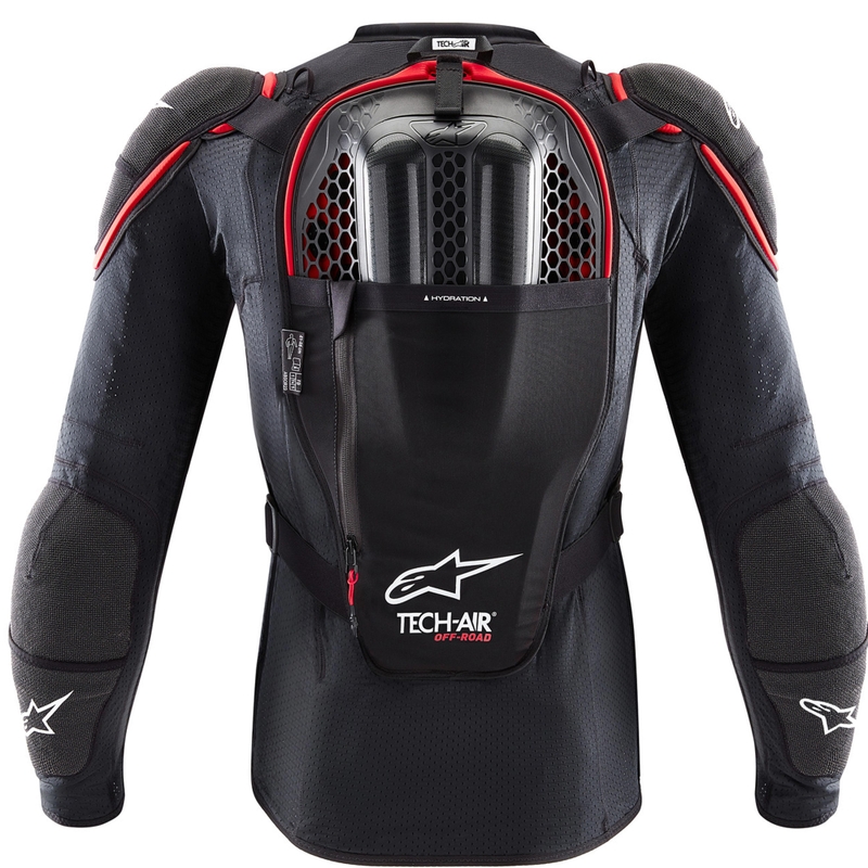 Gilet airbag per moto Alpinestars TECH-AIR®OFF-ROAD system nero-rosso