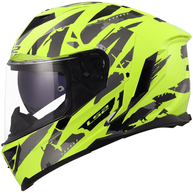 Casco integrale da moto LS2 FF818 Storm III Kaos giallo