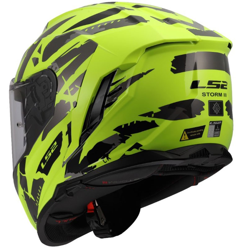Casco integrale da moto LS2 FF818 Storm III Kaos giallo