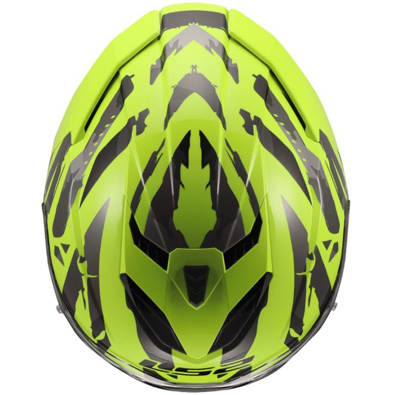 Casco integrale da moto LS2 FF818 Storm III Kaos giallo