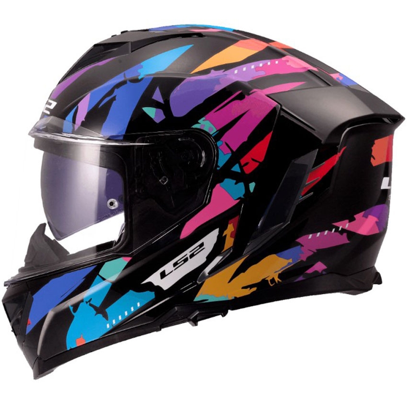 Casco integrale da moto LS2 FF818 Storm III Kaos Nero-Viola-Blu