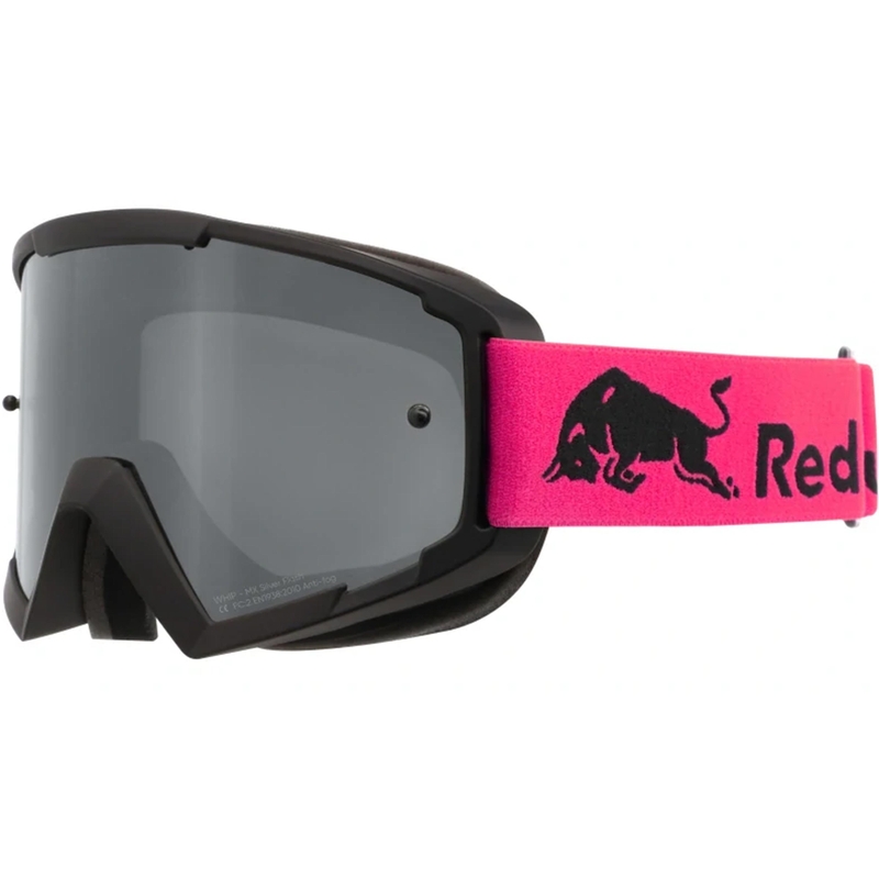 Occhiali da motocross Red Bull Spect Whip neri con lenti argentate