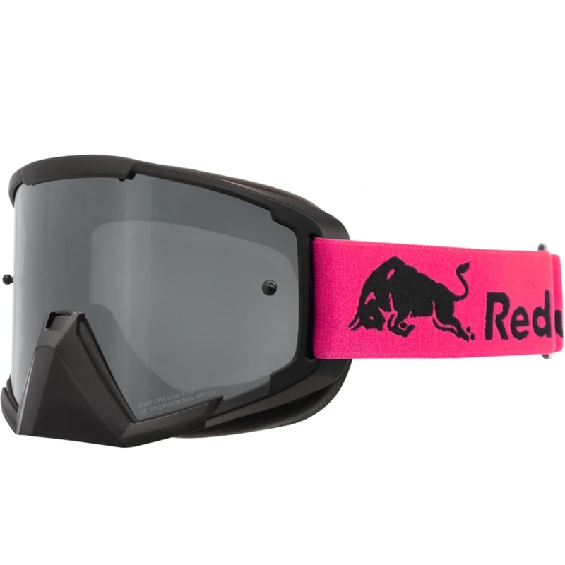 Occhiali da motocross Red Bull Spect Whip neri con lenti argentate