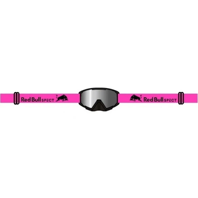 Occhiali da motocross Red Bull Spect Whip neri con lenti argentate