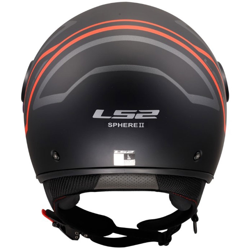 Casco moto jet LS2 OF558 Sphere Lux II Minimum nero-rosso