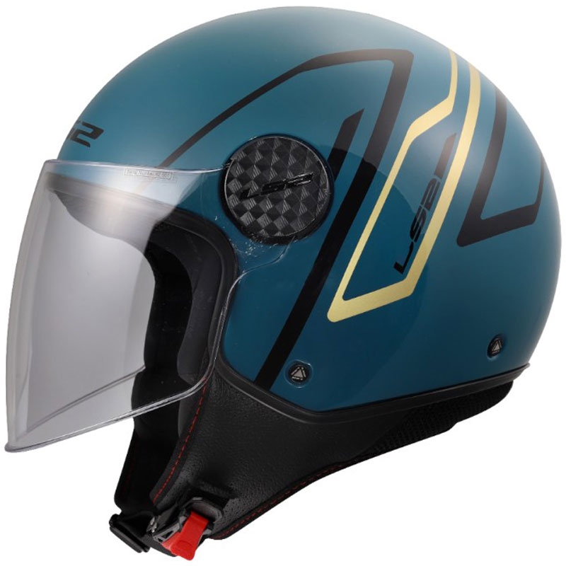 Casco moto jet LS2 OF558 Sphere Lux II Minimum blu scuro-verde
