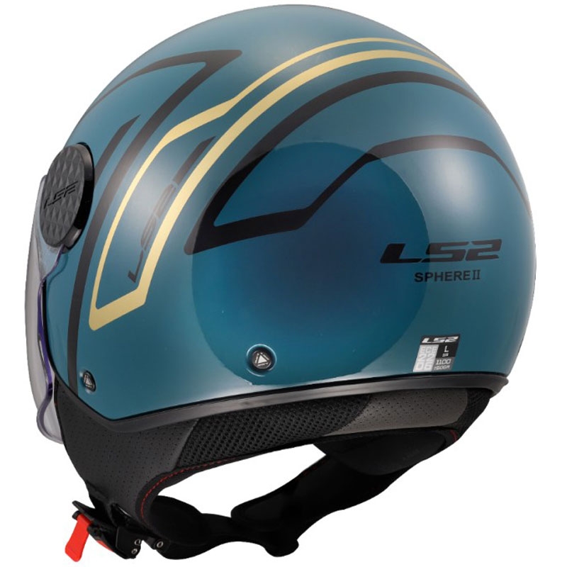 Casco moto jet LS2 OF558 Sphere Lux II Minimum blu scuro-verde