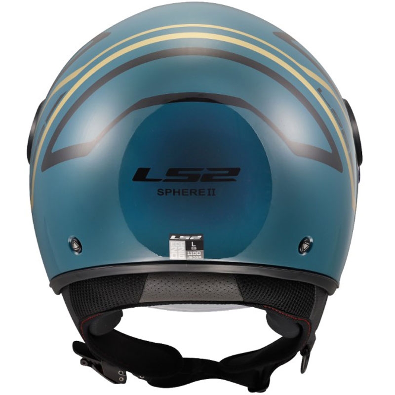 Casco moto jet LS2 OF558 Sphere Lux II Minimum blu scuro-verde
