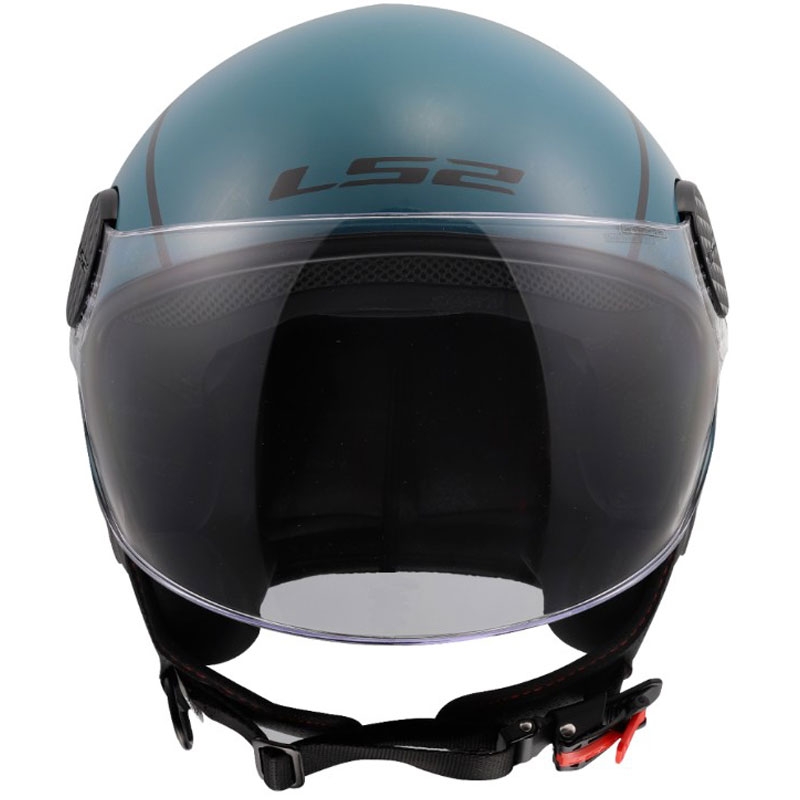 Casco moto jet LS2 OF558 Sphere Lux II Minimum blu scuro-verde
