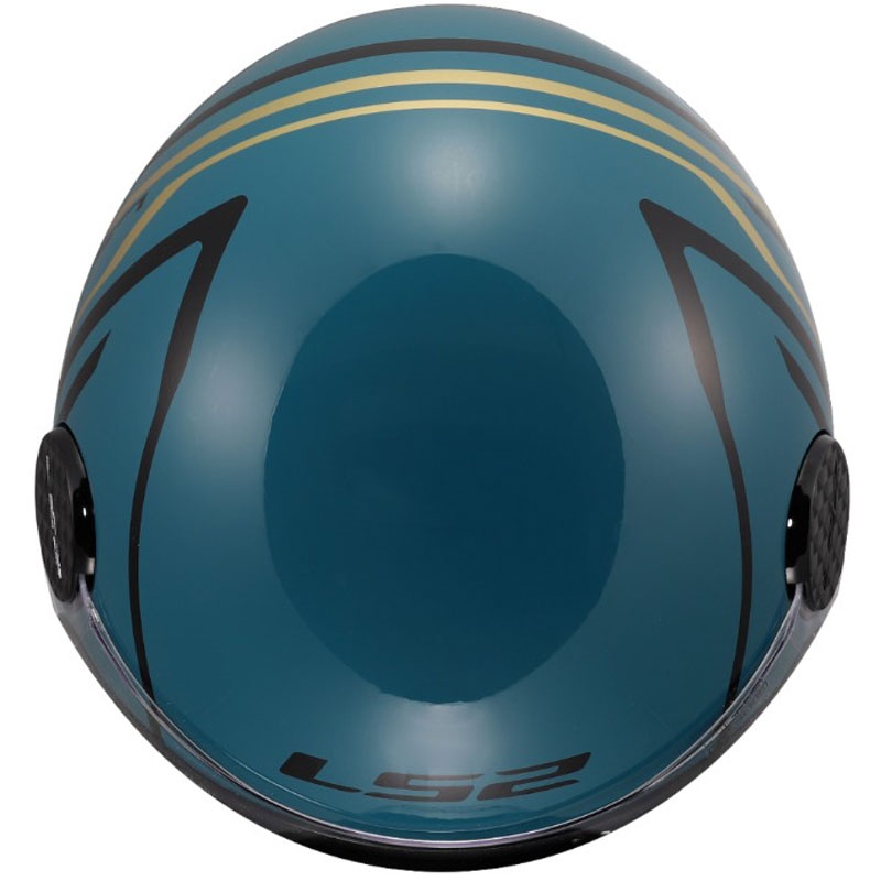 Casco moto jet LS2 OF558 Sphere Lux II Minimum blu scuro-verde