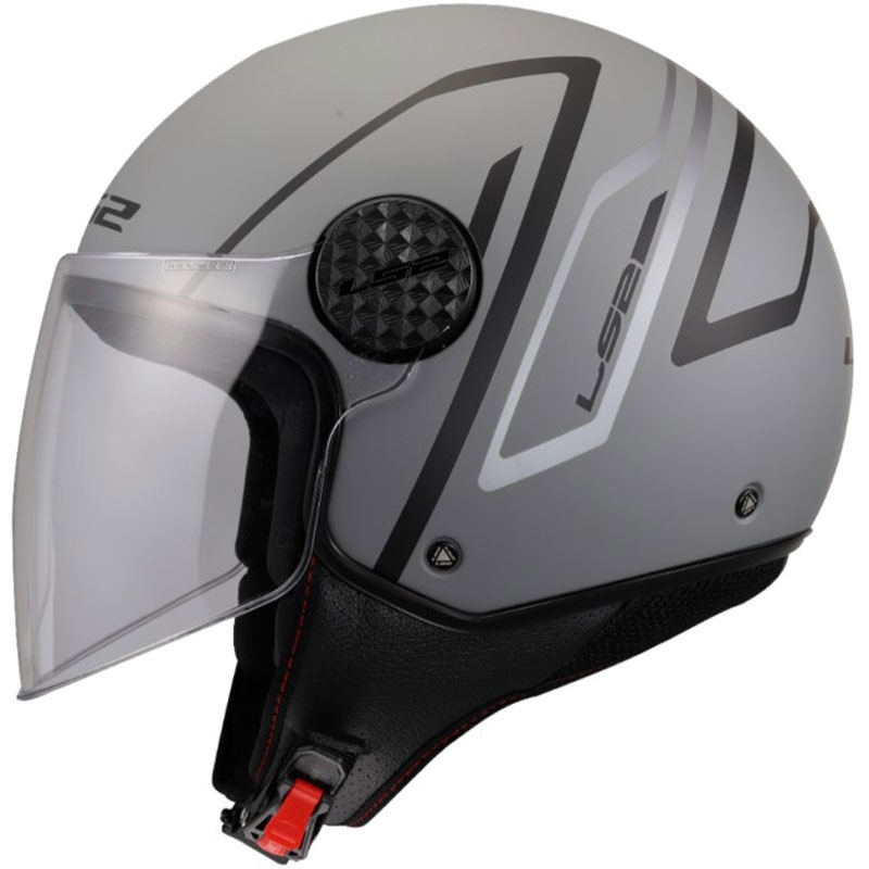 Casco moto jet LS2 OF558 Sphere Lux II Minimum nero-grigio