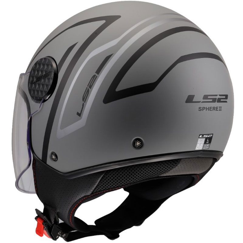 Casco moto jet LS2 OF558 Sphere Lux II Minimum nero-grigio