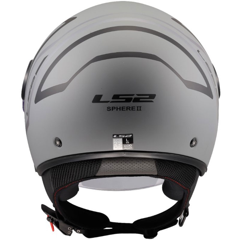 Casco moto jet LS2 OF558 Sphere Lux II Minimum nero-grigio