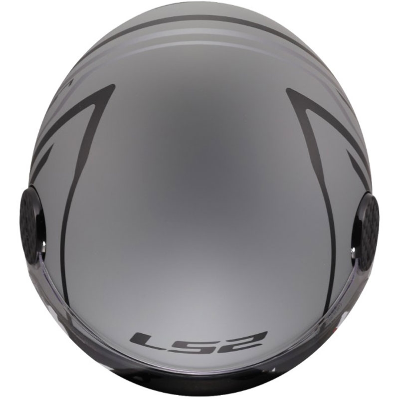 Casco moto jet LS2 OF558 Sphere Lux II Minimum nero-grigio